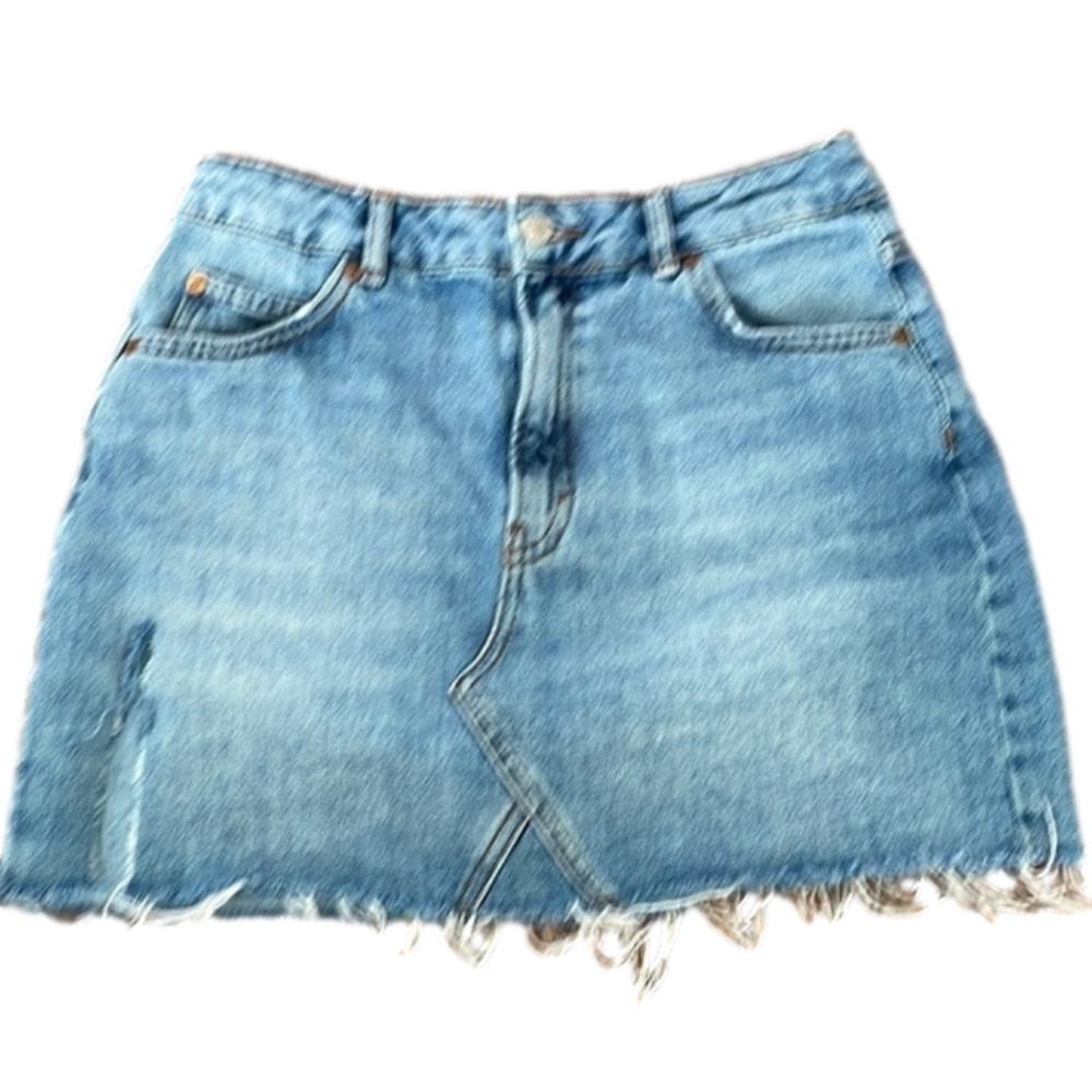 TOPSHOP Moto Distressed Skirt Size 6
